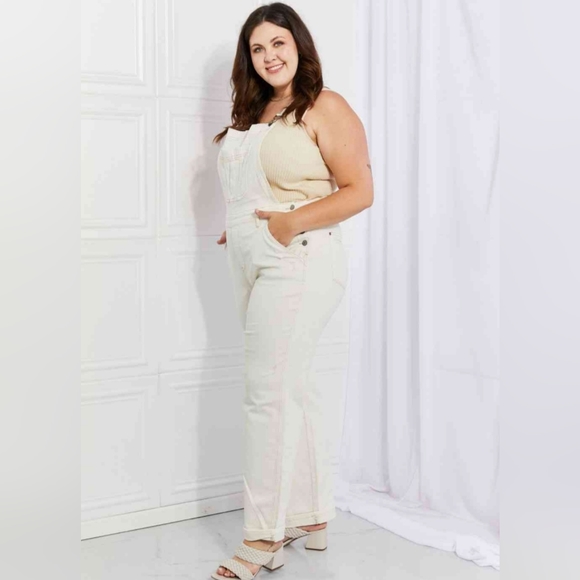 JUDY BLUE Overalls High Waist Taylor Classic Denim Bib Pocket Jean Pant PLUS SZ - Picture 3 of 13